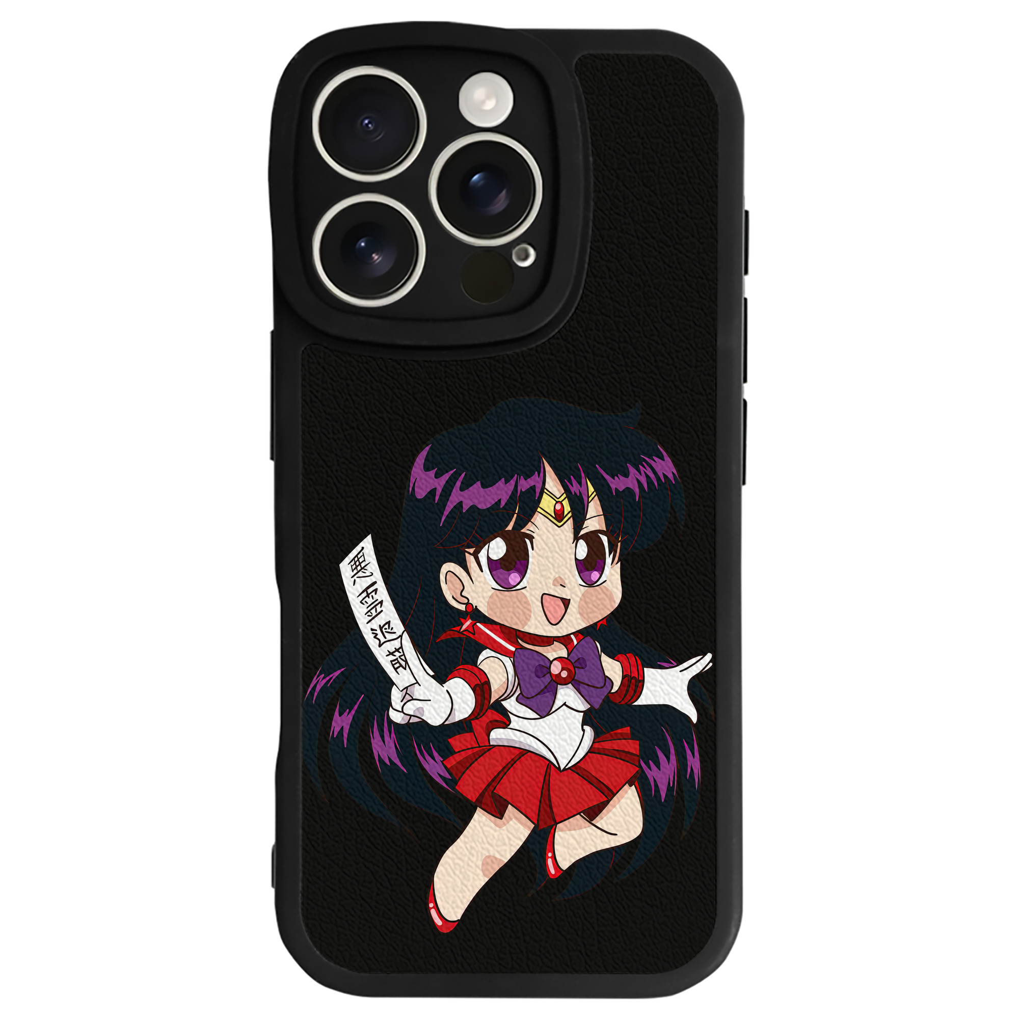 （画像用） 美少女戦士セーラームーン 火野レイ ひの レイ Sailor Moon Hino Rei （セーラーマーズ,Sailor Mars） 【iPhone 16シリーズ対応】シリコンスマホケース（レザー調） 材質：シリコン